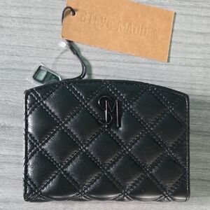 Steve Madden Black Puff Diamond Design Wallet NWT New W Tags